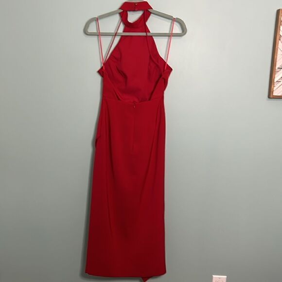 C/Meo Collective Women's Caliber Halter Drape Front Sheath Midi Dress NWT - Picture 7 of 11